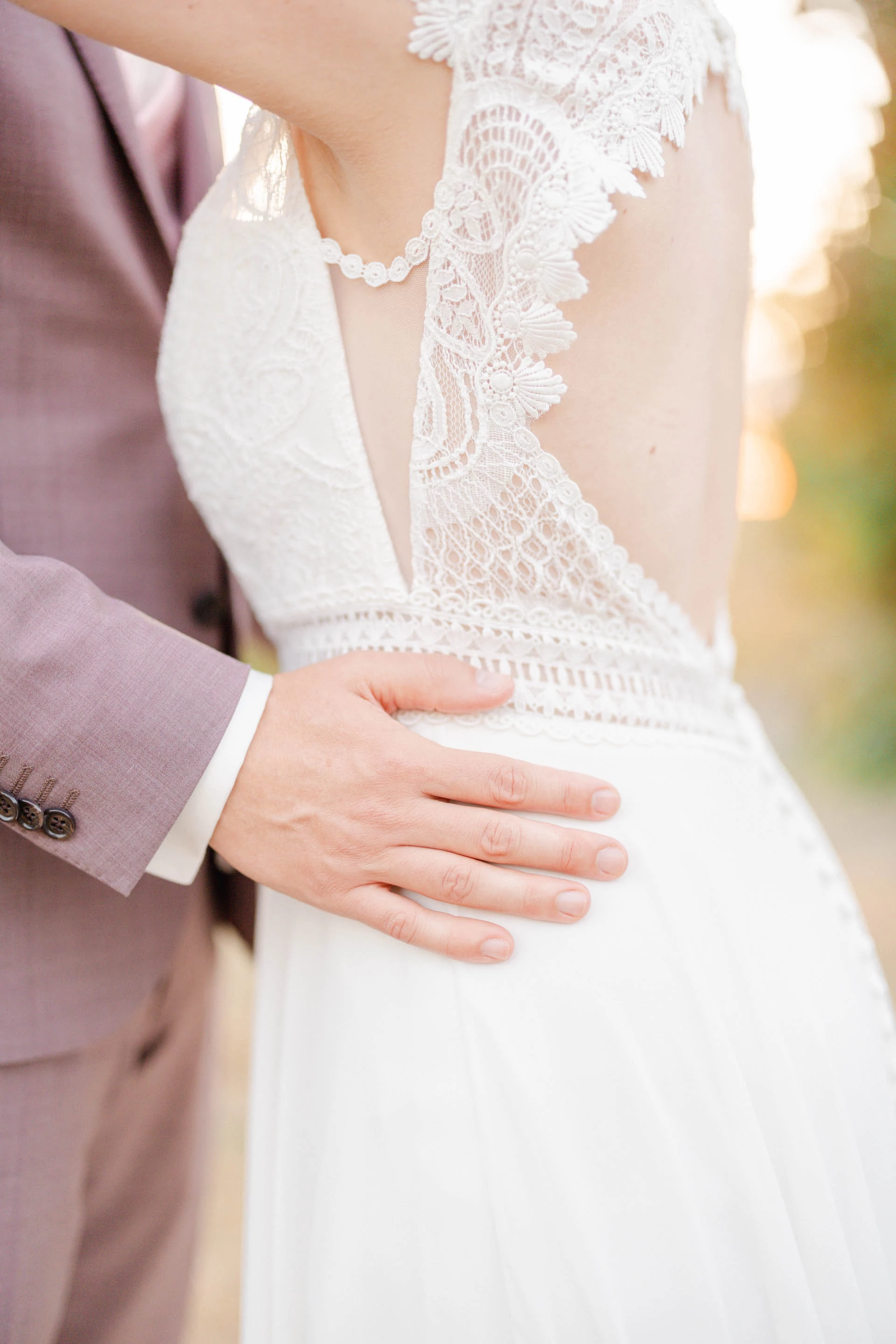 robe gris mariage couple